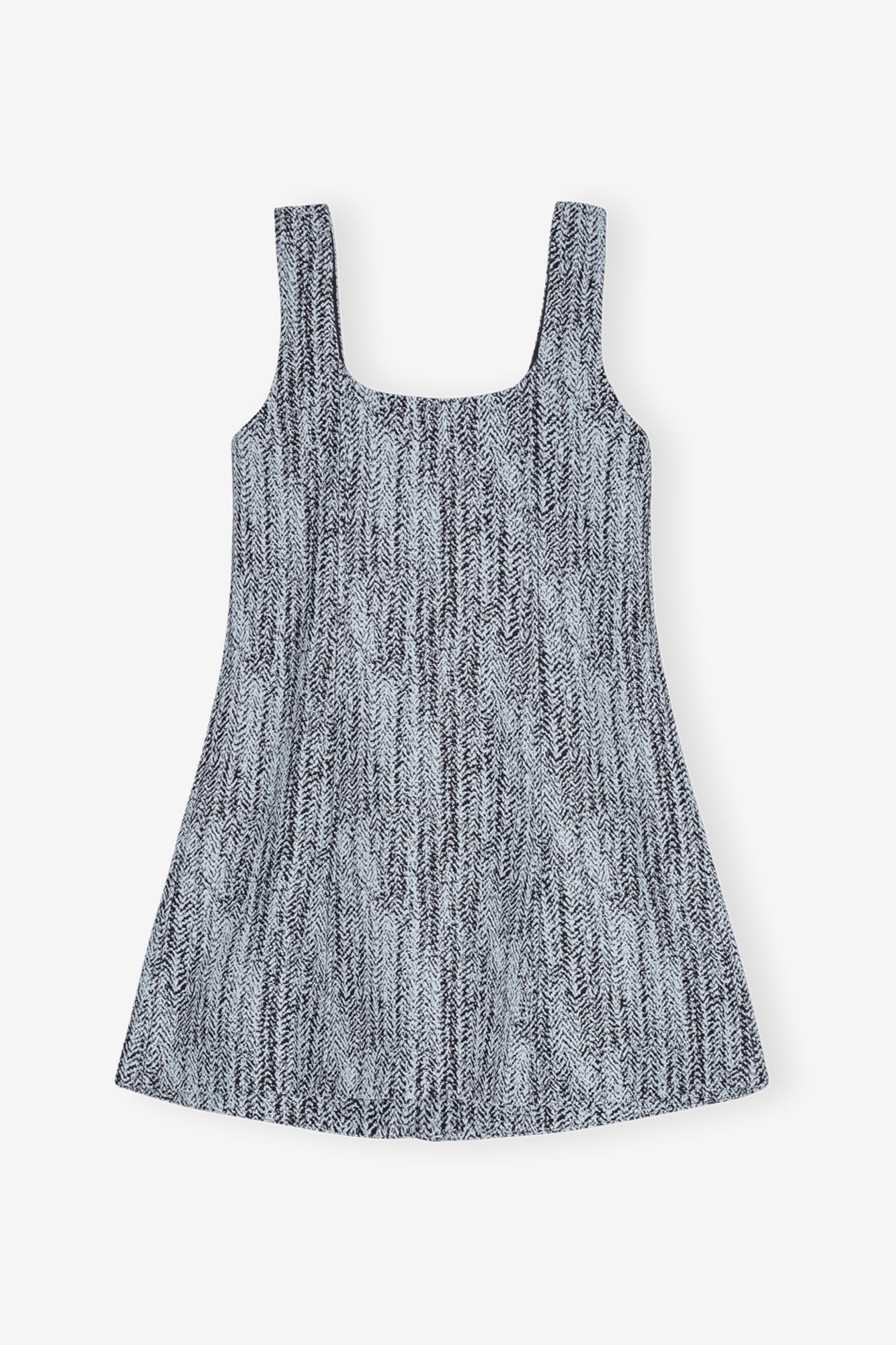 Cotton Tweed Mini Dress | Celestial Blue