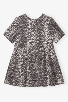 Cotton Tweed Mini Dress | Leopard