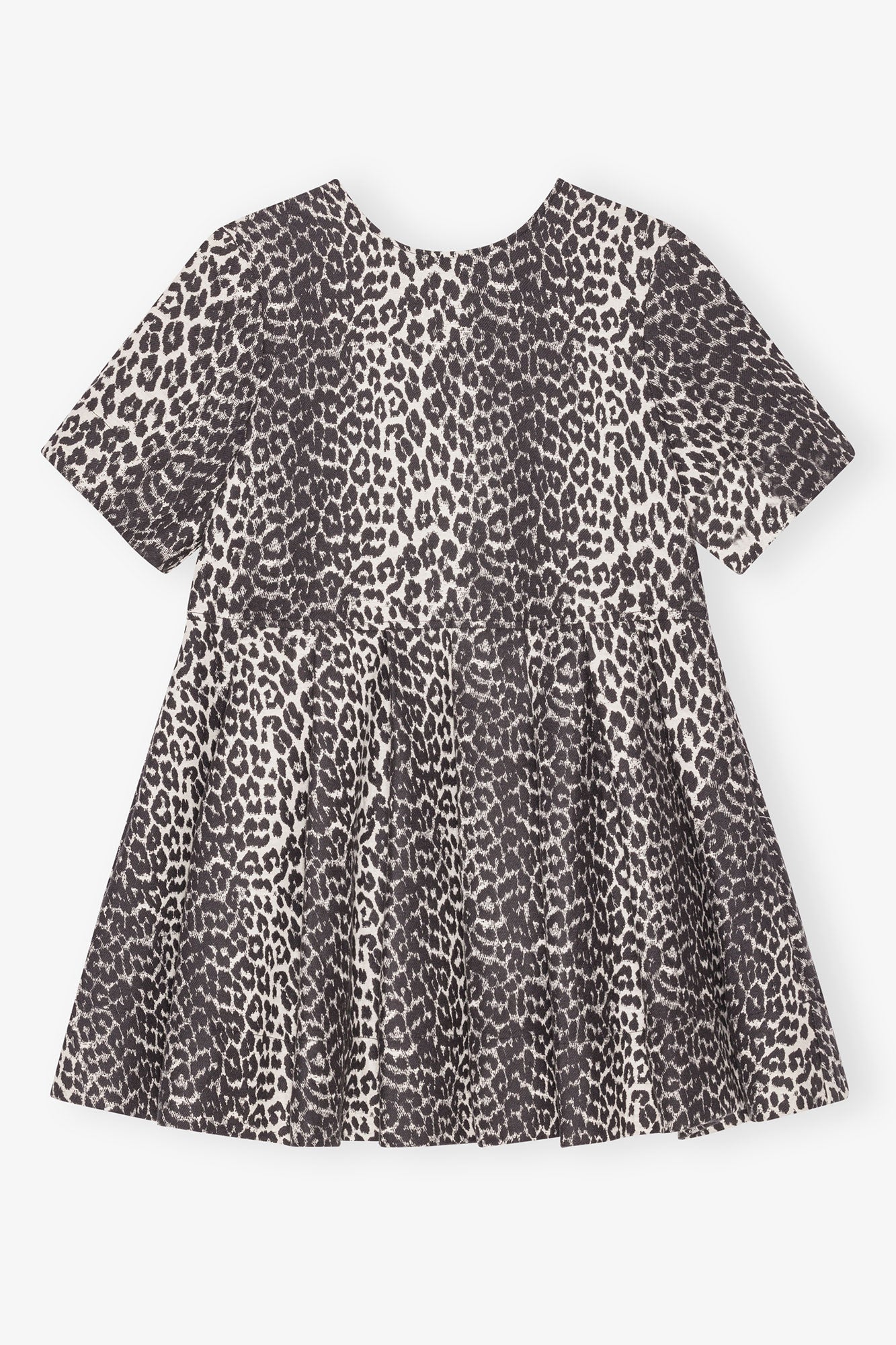 Cotton Tweed Mini Dress | Leopard