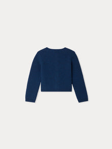 Girl | Toscane Wool Cardigan | Northern Blue