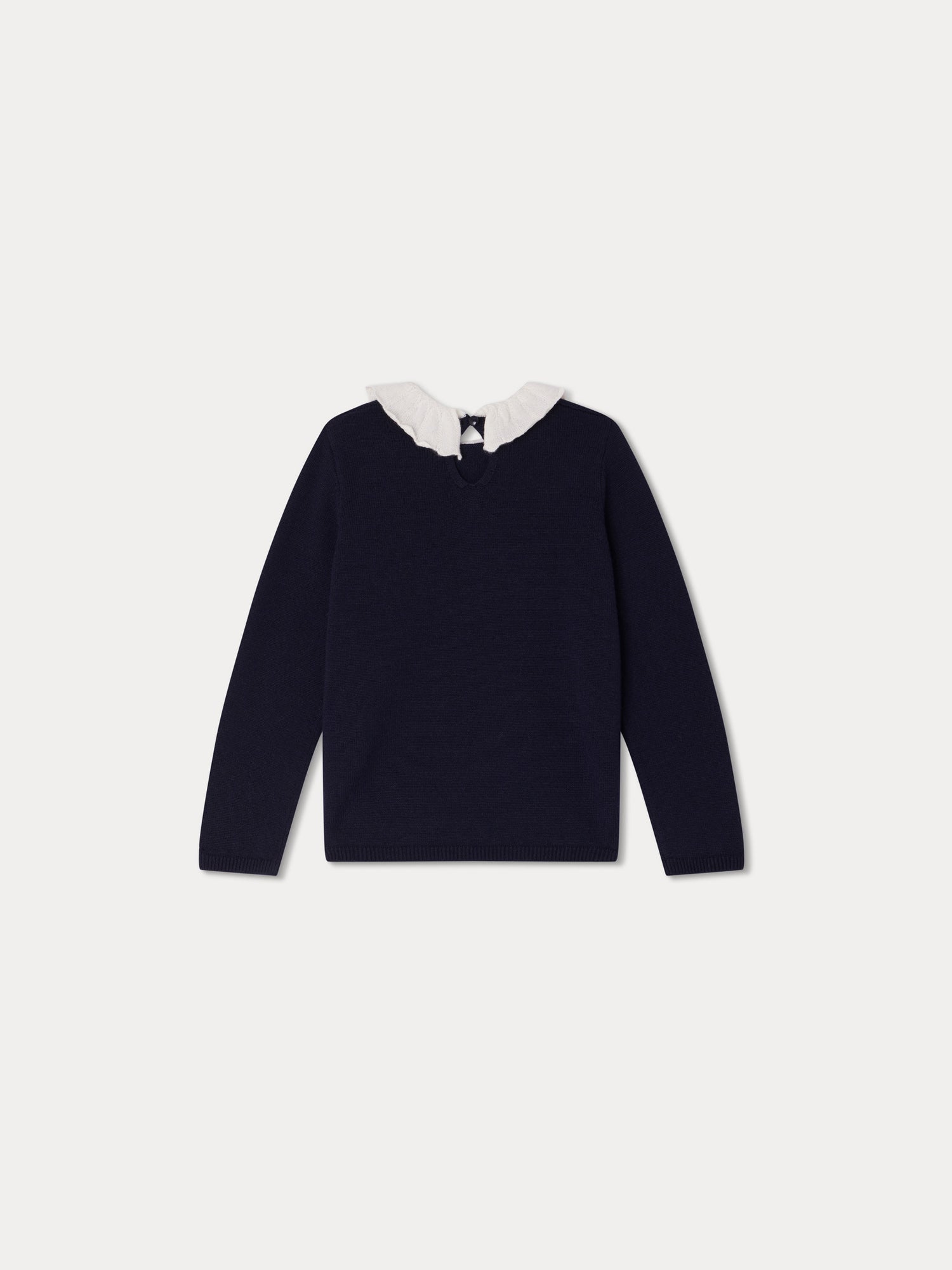 Girl | Génial Cotton And Wool Sweater | Navy