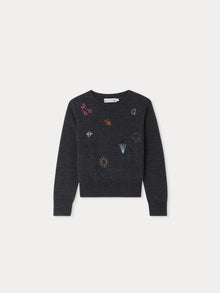 Girl | Giannette Wool Sweater | Medium Heathered Gray