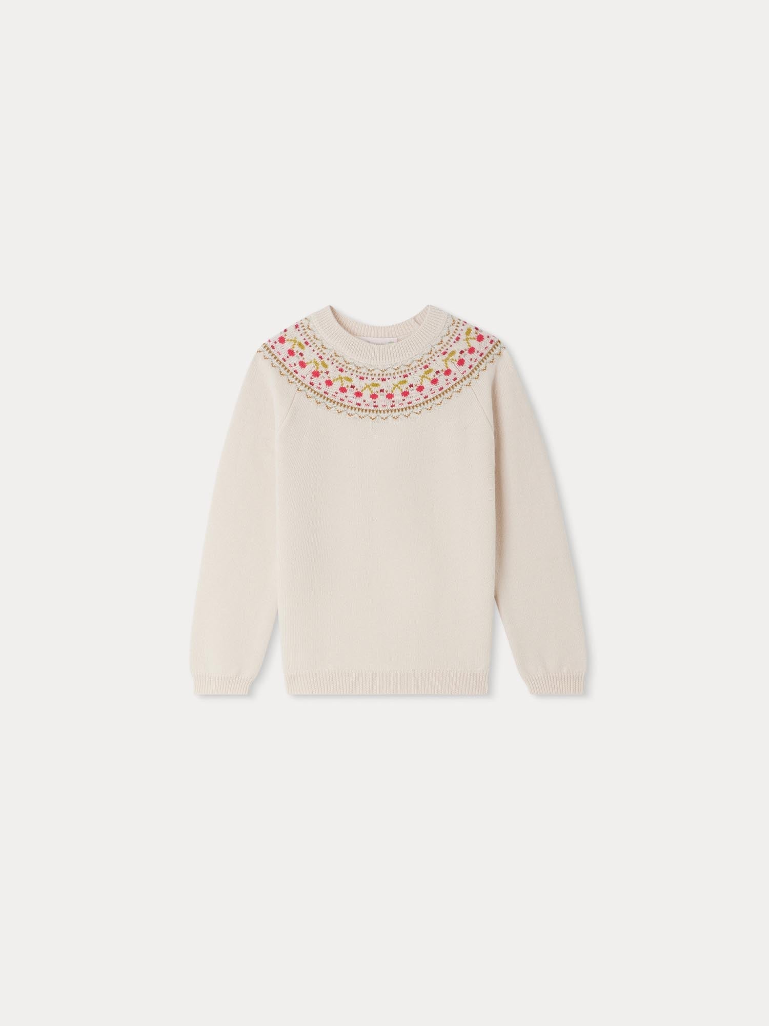 Girl | Génièvre White Wool Sweater | Ecru