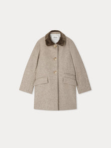 Girl | Ginette Wool Coat | Flecked Alabaster White