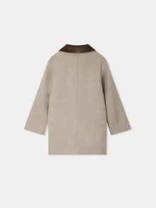Girl | Ginette Wool Coat | Flecked Alabaster White