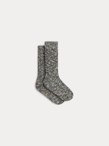 Girl | Gratiane Gray Knee High Cable Knit Socks | Heathered Grey