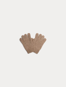 Unisex | Birk Beige Cashmere Gloves | Beige Stripes
