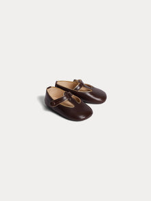 Girl | Grecia Leather Mary Janes | Coffee