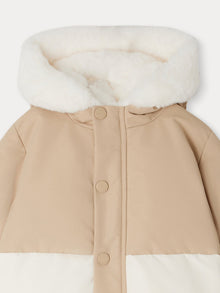 Unisex | Daegon Two Toned Fleece Snowsuit | Alabaster White