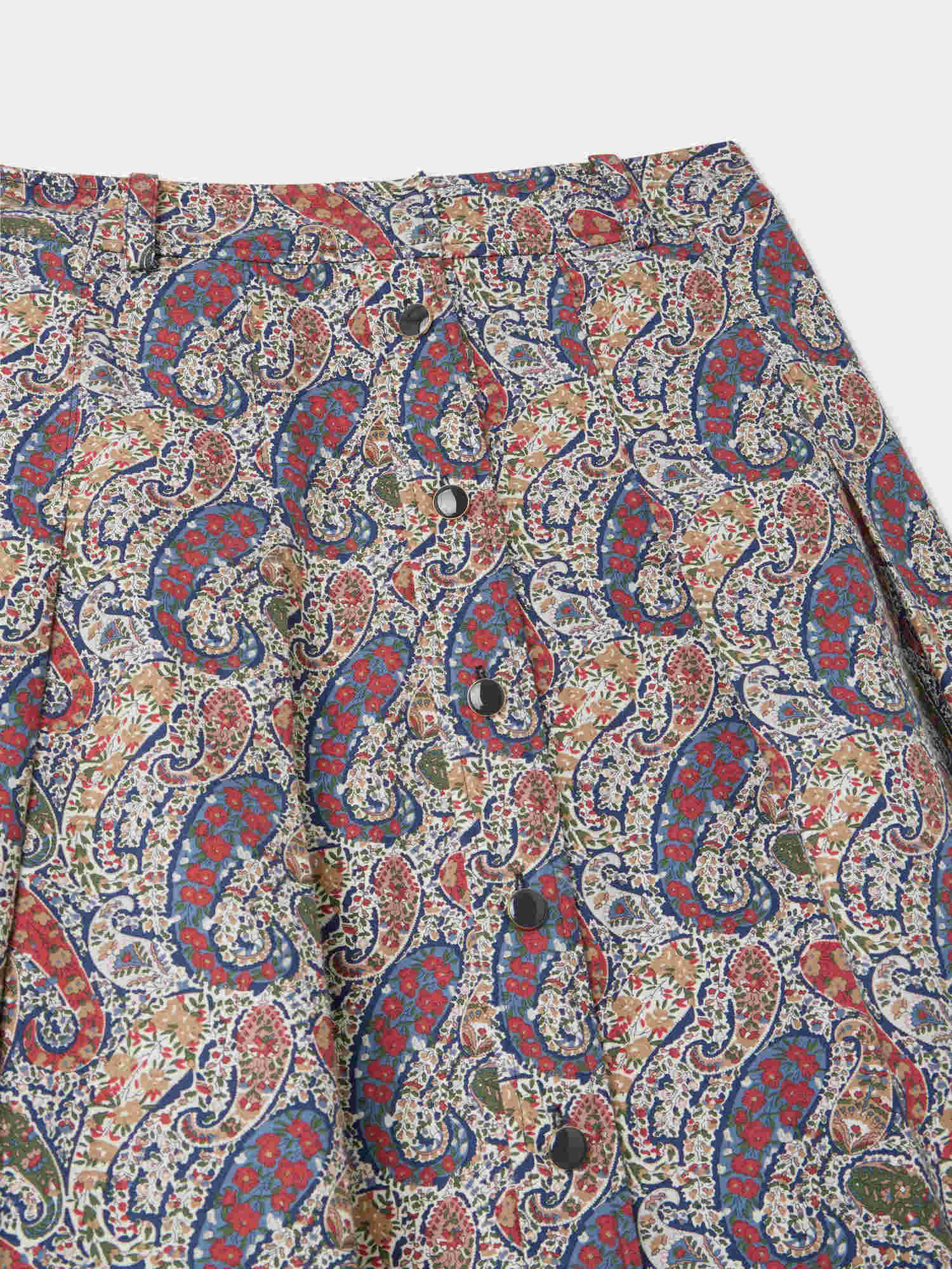 Women | Bonpoint X Vanessa Seward Glissade High Waisted Made With Liberty Fabric Skirt | Teal