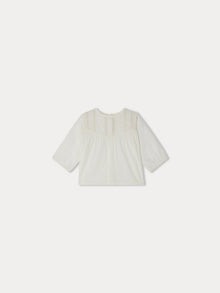 Girl | Chloe Blouse With Embroidery And Lace | Ecru