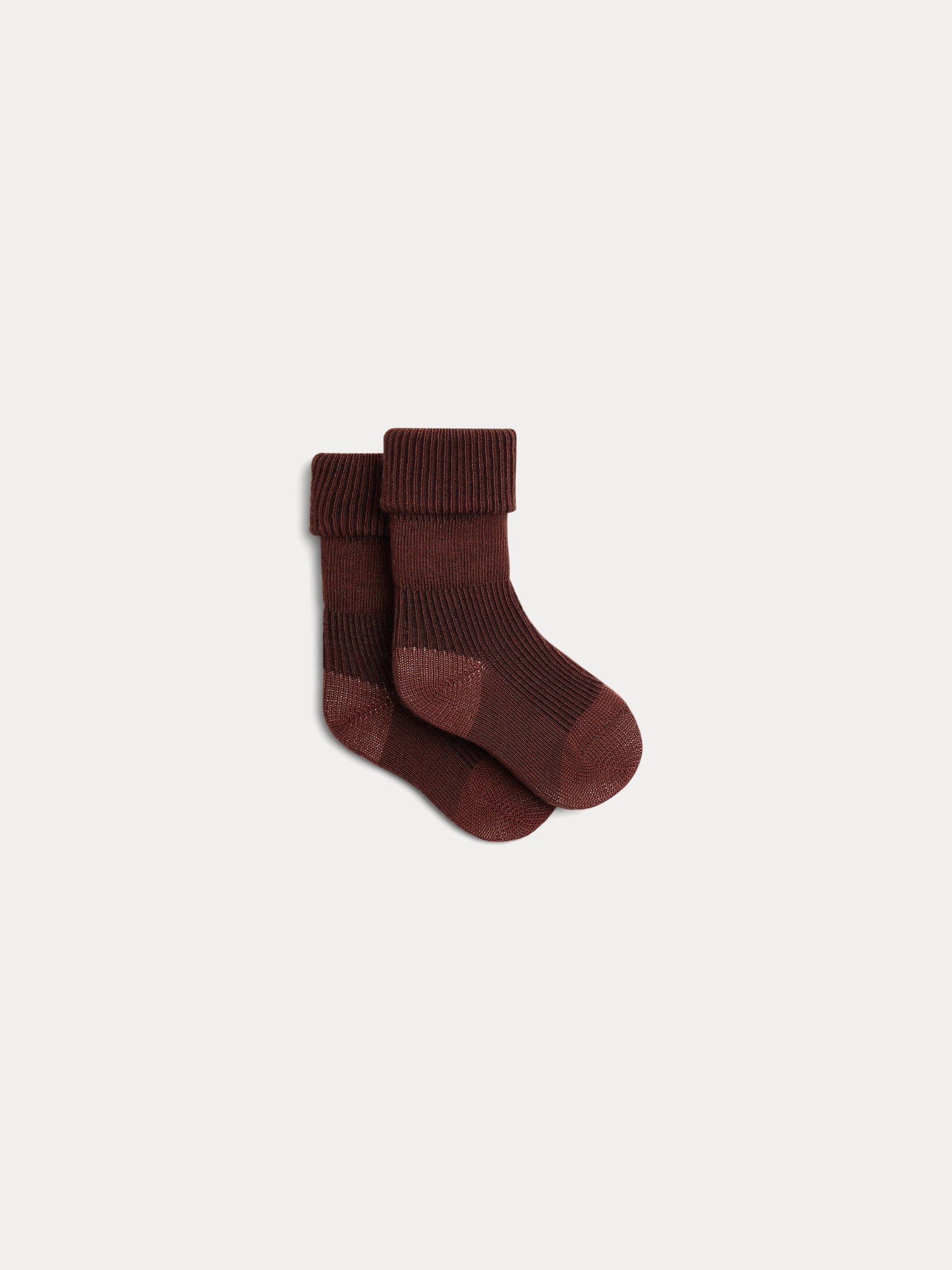Unisex | Gadilson Brown Ribbed Socks | Chestnut