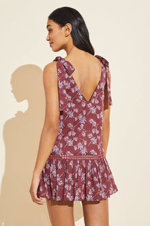 Kayla Organic Cotton Voile Cover-Up | Brick/Delphinium