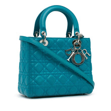 Dior Pre-Owned Medium Lambskin Cannage Lady Dior | Women | Blue x Turquoise