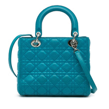 Dior Pre-Owned Medium Lambskin Cannage Lady Dior | Women | Blue x Turquoise