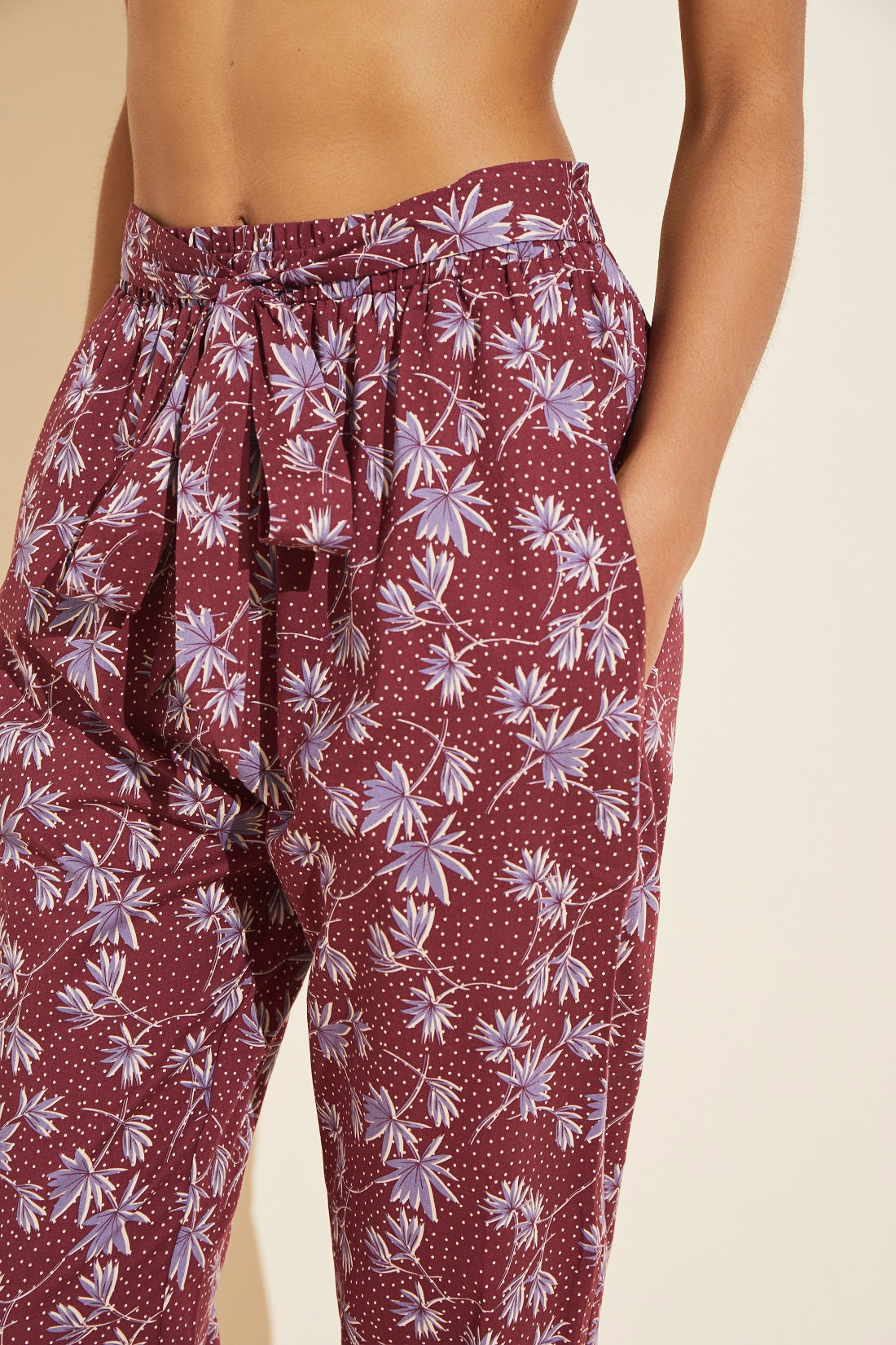 Hudson Organic Cotton Voile Beach Pant | Brick/Delphinium