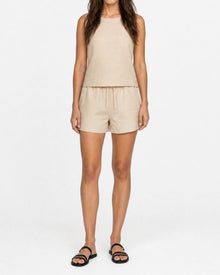 Womens | Drawstring Short | Flax