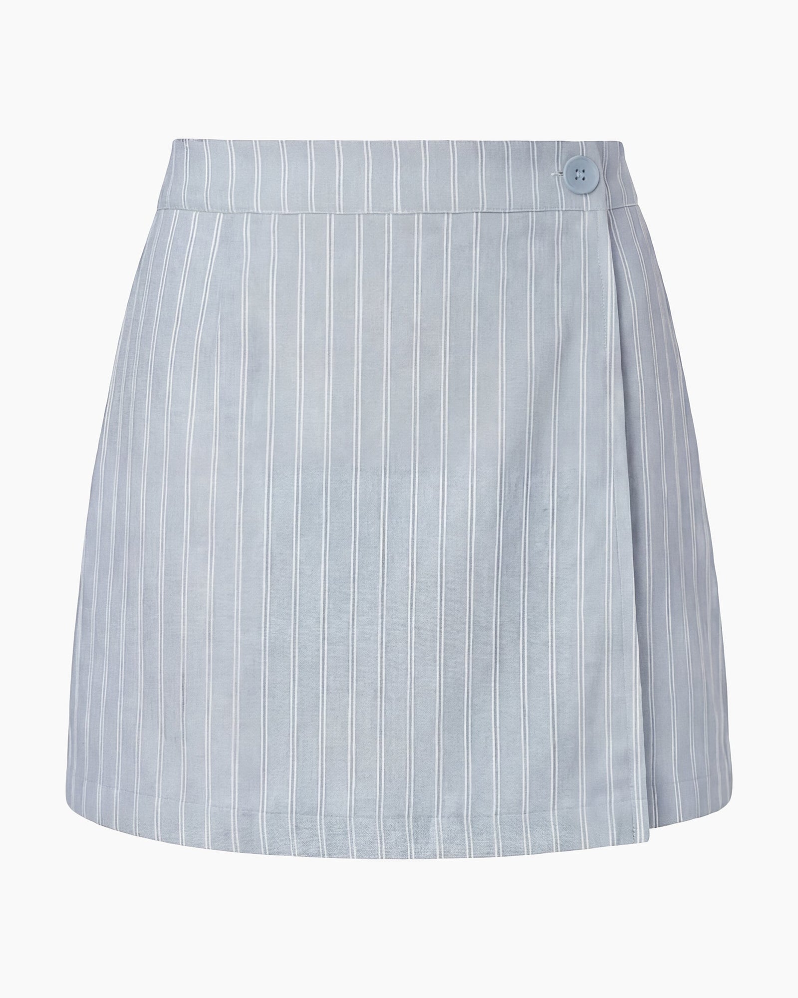 Womens | Linen Mini Skirt | Light Sky