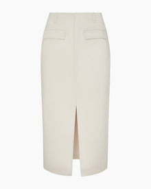 Womens | Front Slit Midi Skirt | Stone