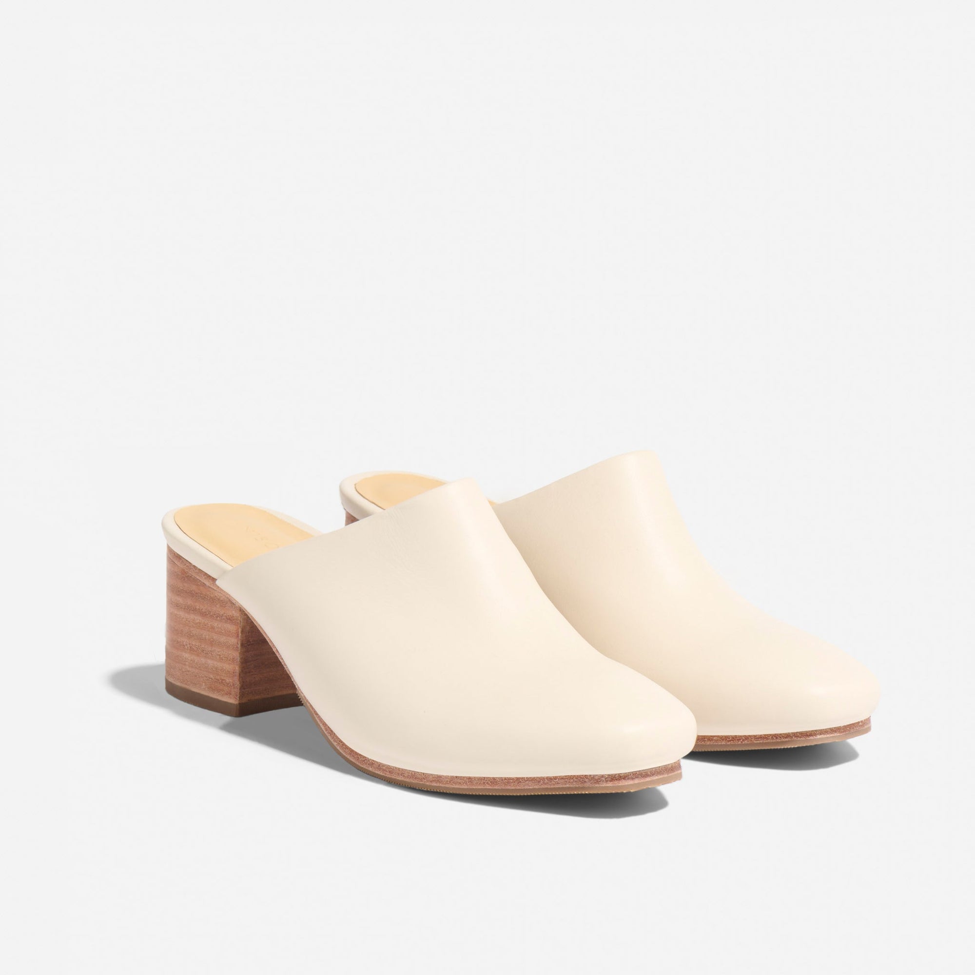 Womens | All-Day Heeled Mule | Bone