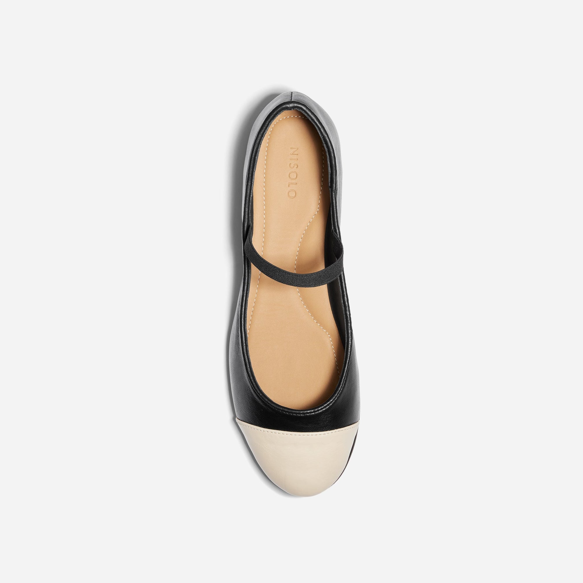 Womens | Bea Mary Jane Ballet Cap Toe | Black/Bone