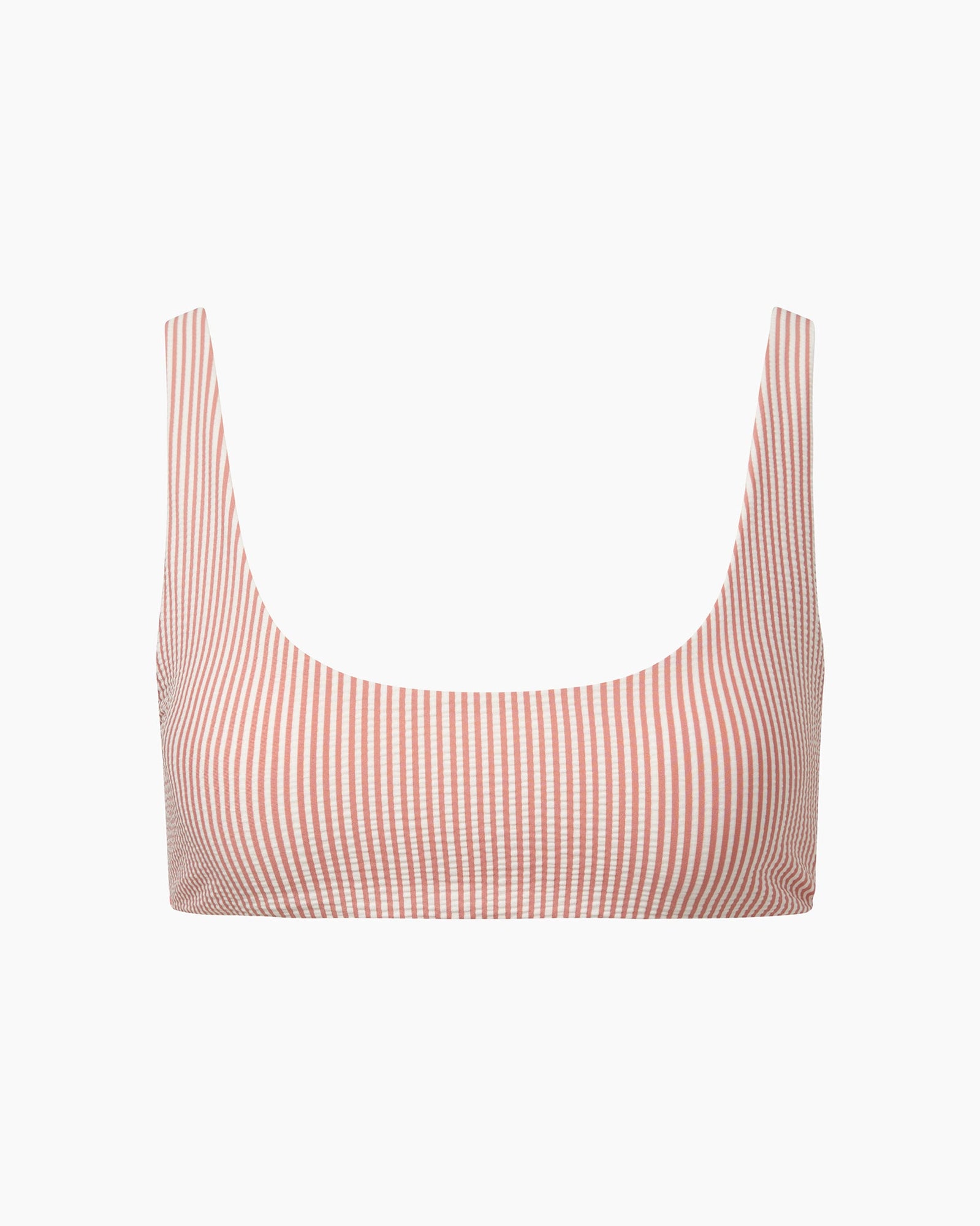 Womens | Scoop Bikini Top | Rosette/White