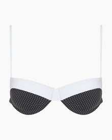 Womens | Brigitte Bikini Top | Black/White