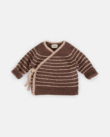 Wrap Top Striped - Fuzzy | Choco & Pecan