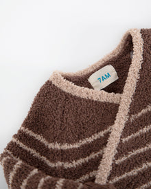 Wrap Top Striped - Fuzzy | Choco & Pecan
