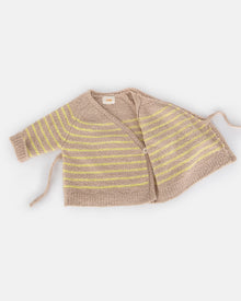 Wrap Top Striped - Fuzzy | Pecan & Chartreuse