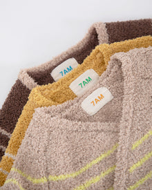 Wrap Top Striped - Fuzzy | Pecan & Chartreuse