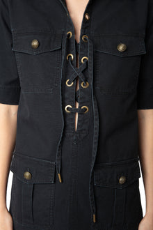 Record Coton Lave Dress | Black