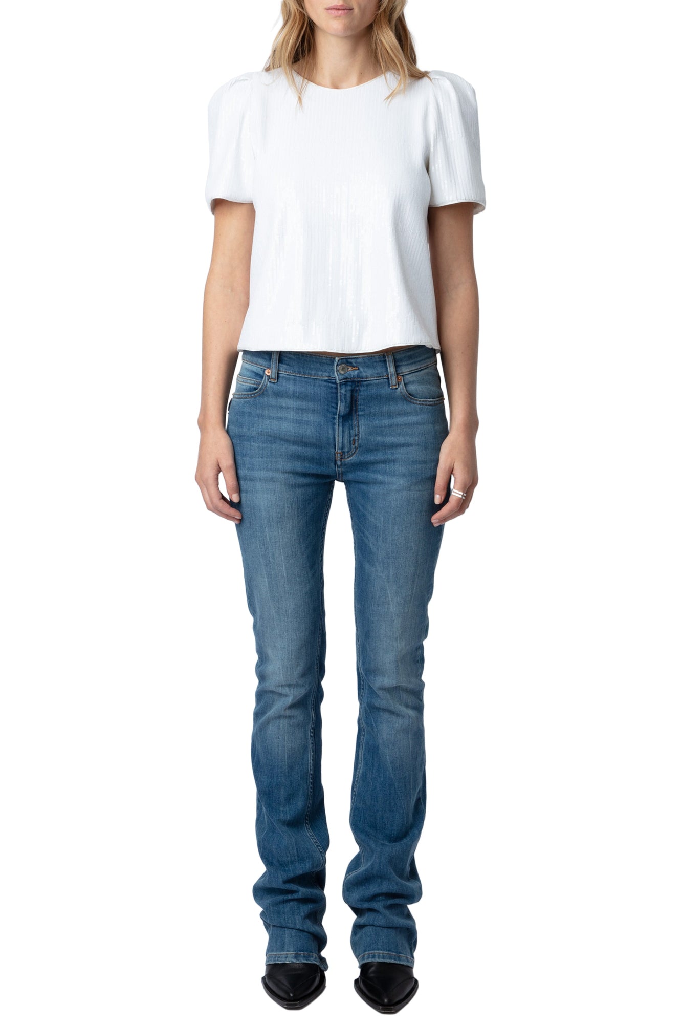 Tchao Sequins Top | Beige