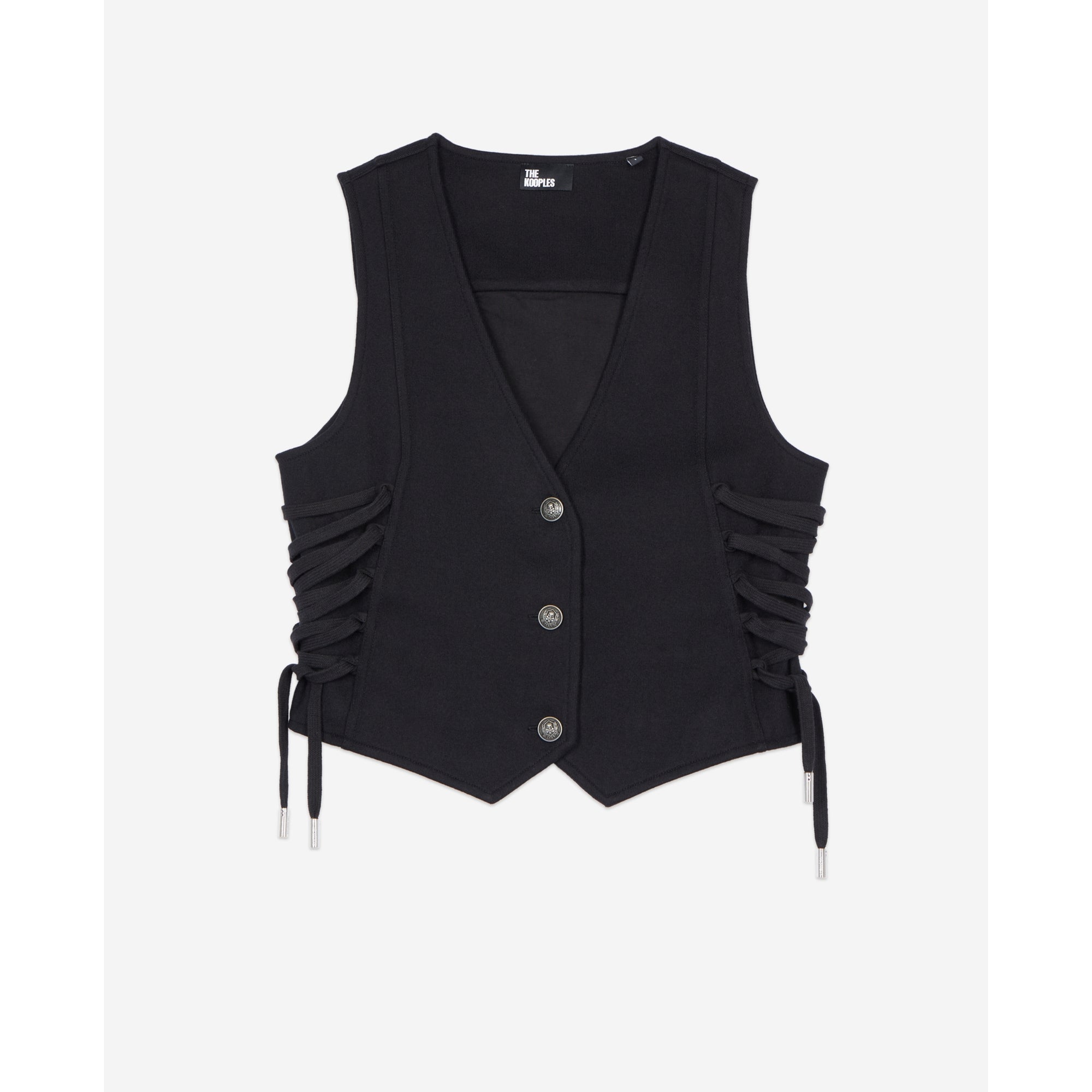 Waistcoat With Lacing | Women | Black