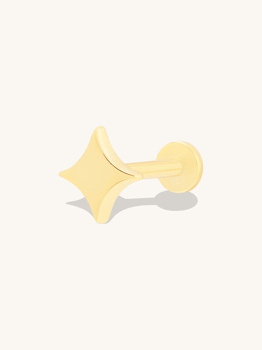 Sparkle Flat Back Earring | 14K Gold Plated Brass