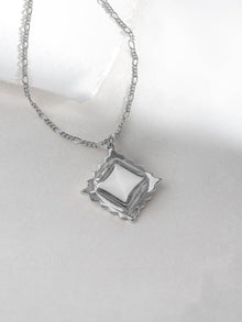 Ravioli Necklace | Silver Rhodium Plated Brass