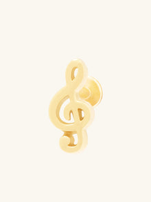 Treble Flat Back Earring | 14K Gold Plated Brass