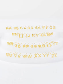 Alphabet Bubble Stud Earrings | 14K Gold Plated Brass