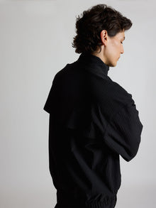 Nylon Track Jacket | Black