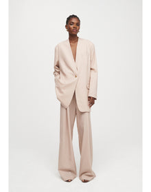 Wellen | Wide Leg Suiting Pants | Pale Rose