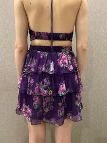 Rococo Sand | Elsa Floral Short Dress | Purple