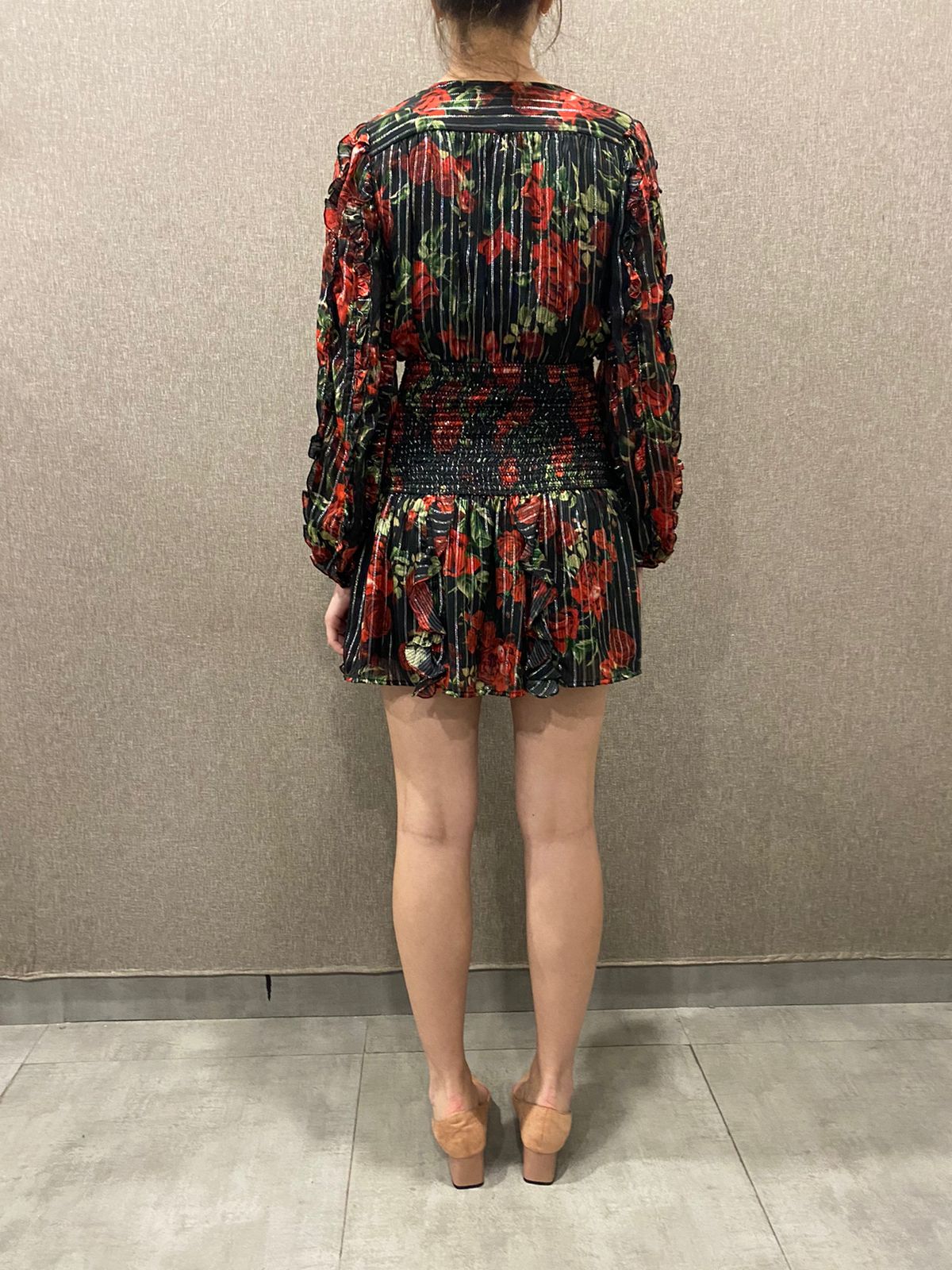 Rococo Sand | Rosie Short Dress | Black Multi