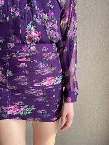 Rococo Sand | Elsa Floral Mini Skirt | Purple