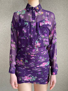 Rococo Sand | Elsa Floral Mini Skirt | Purple