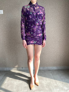 Rococo Sand | Elsa Floral Mini Skirt | Purple