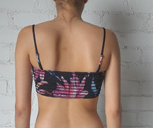 Rococo Sand | Margo Abstract Print Bandeau | Black/Pink/Purple