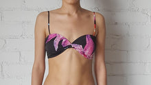 Rococo Sand | Margo Abstract Print Bandeau | Black/Pink/Purple