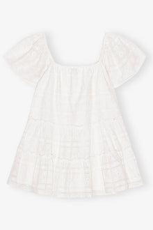 White Broderie Anglaise Layer Dress | Egret