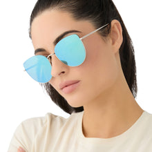 Womens | Kinsley Sunglasses | Silver | Aquatic Awe Lenses