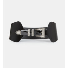 Wide Vinyl Style Leather Belt | Women | Black